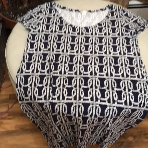 JCREW szL Nautical Rope Print tee shirt dress - Picture 3 of 4